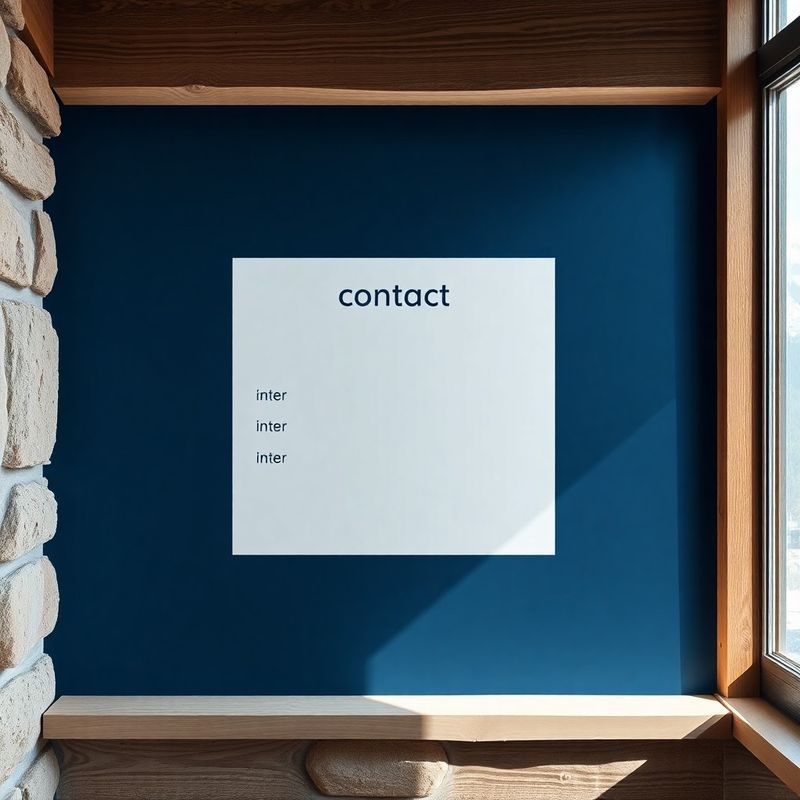 Minimalist contact interface on a deep indigo background