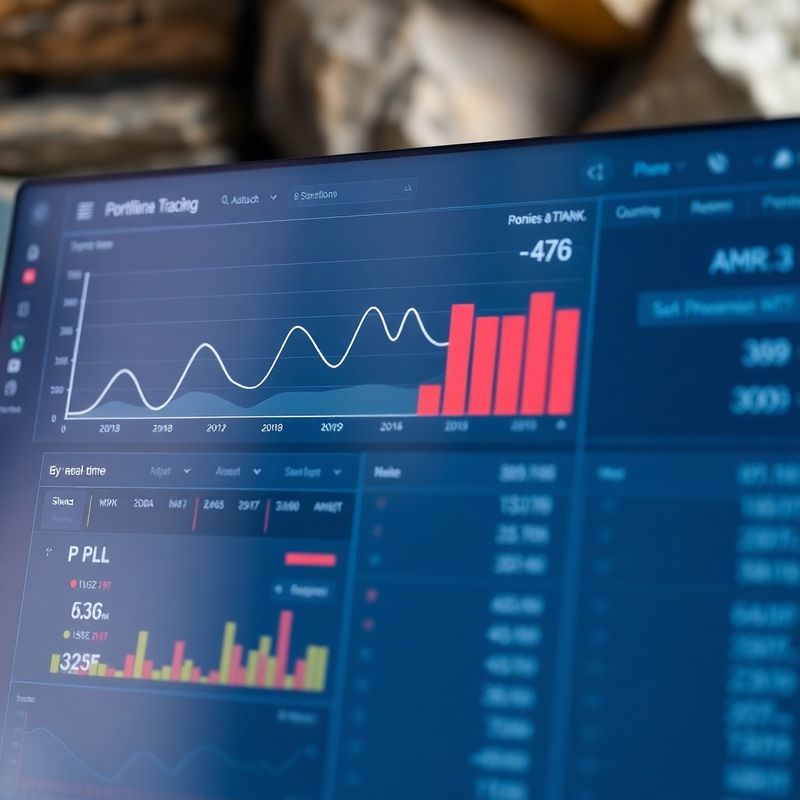 Indigo-tech portfolio tracking interface with correlation heatmap and real-time P&L columns
